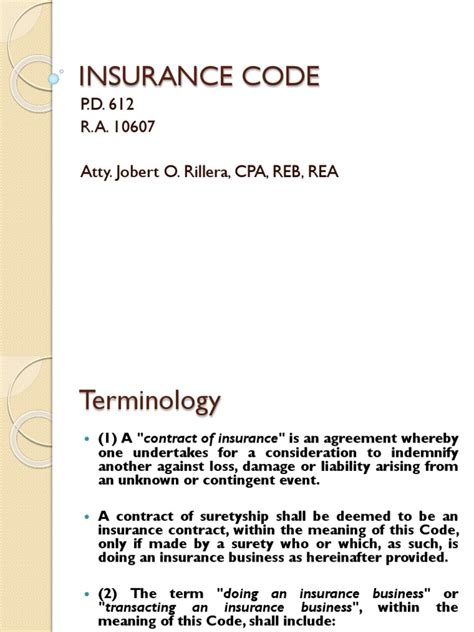 The Insurance Code (P.D. 612) .